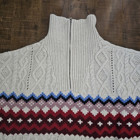 Penn Penningtons 1X 1/4 Zip Knit Sweater Perfect for Holidays - Picture 5 of 12